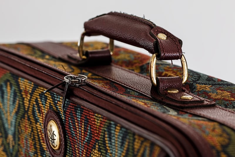 Suitcase with Travel Tags